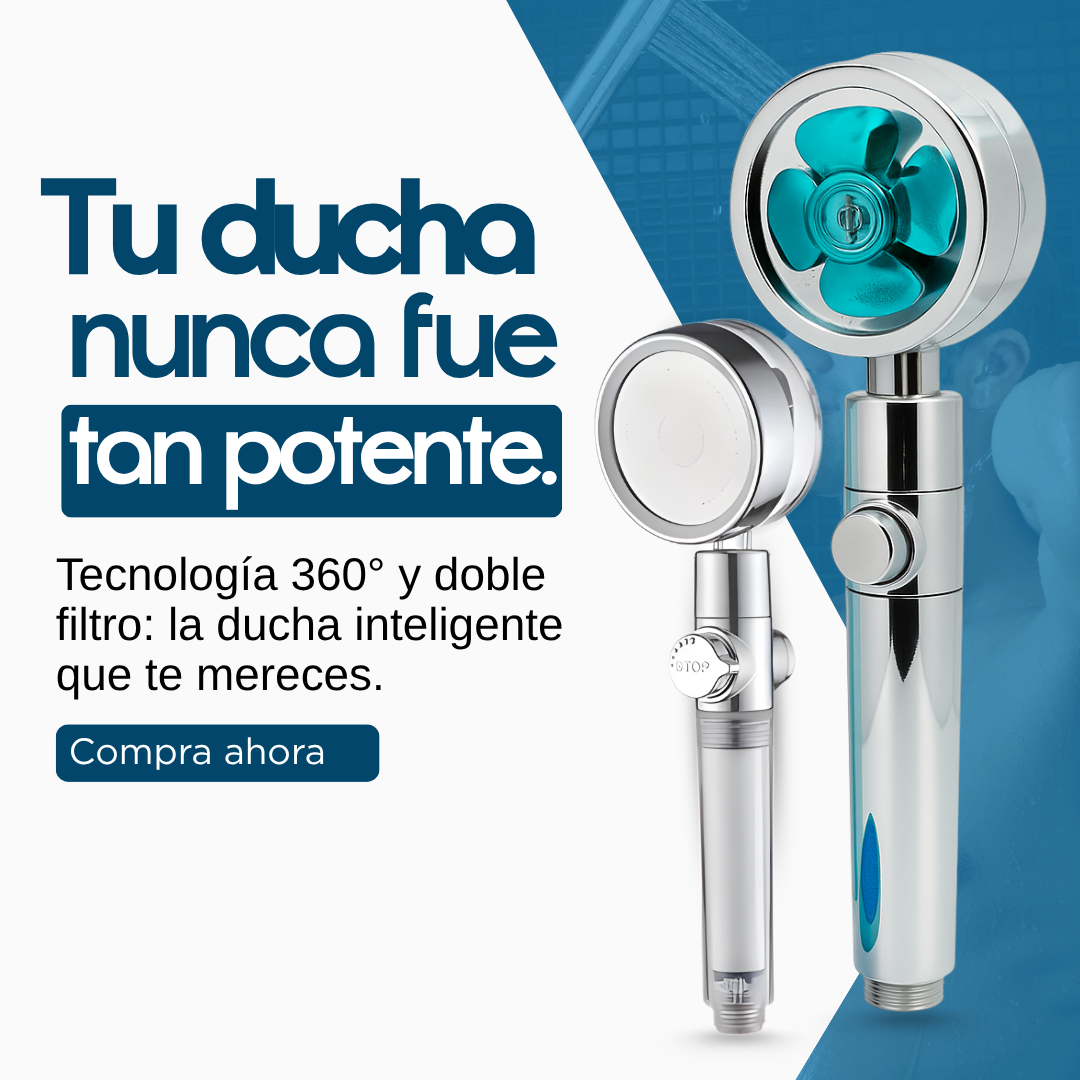 Ducha Alta Presión Con rotación 360 + 2 Filtros GRATIS 🎁