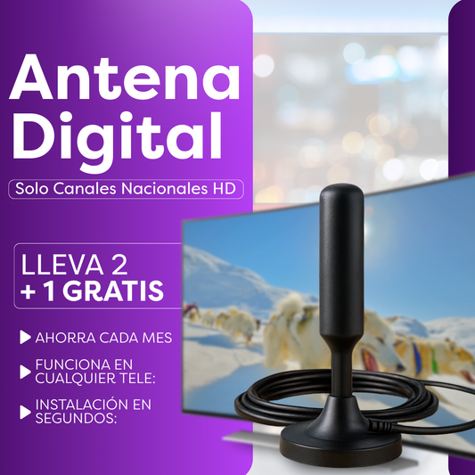 Antena Digital HDTV - Compra 1 y Llévate 2 GRATIS 🎁