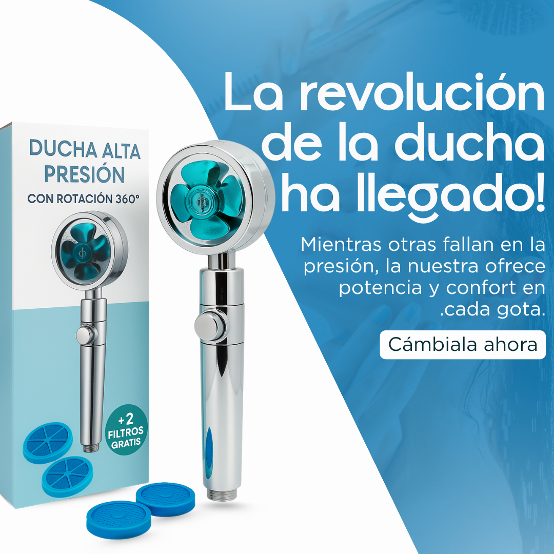 Ducha Alta Presión Con rotación 360 + 2 Filtros GRATIS 🎁